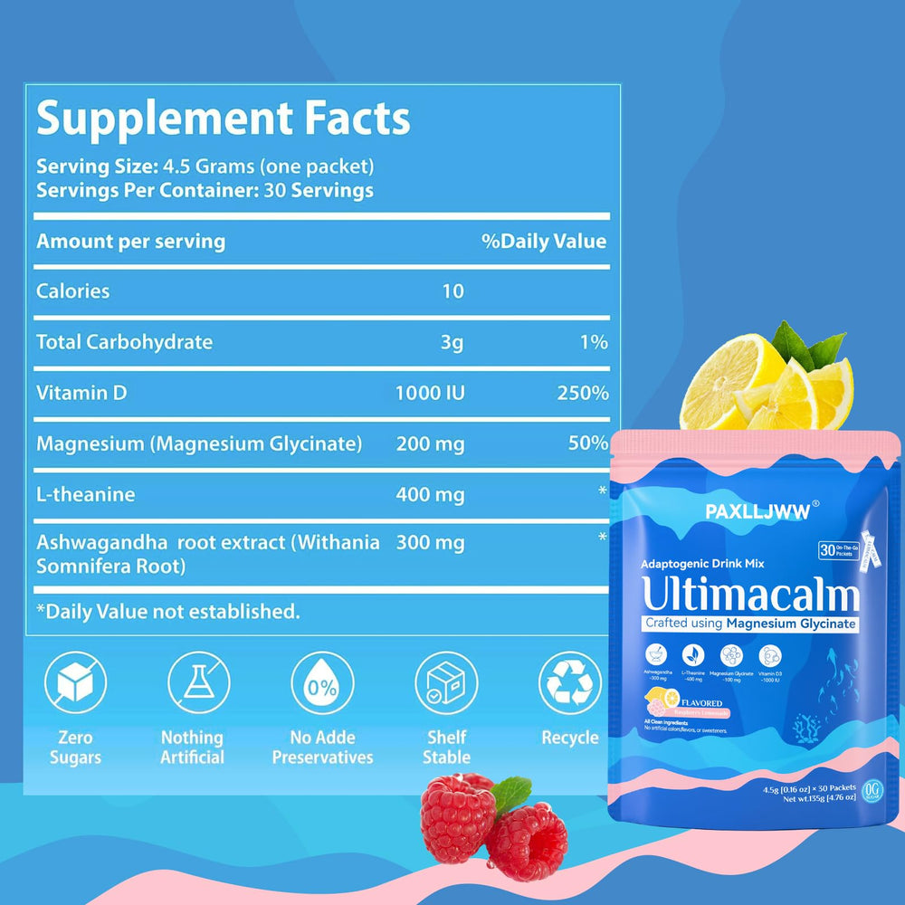 PAXLLJWW UltraCalm vitamin D3 supplement in serving context.