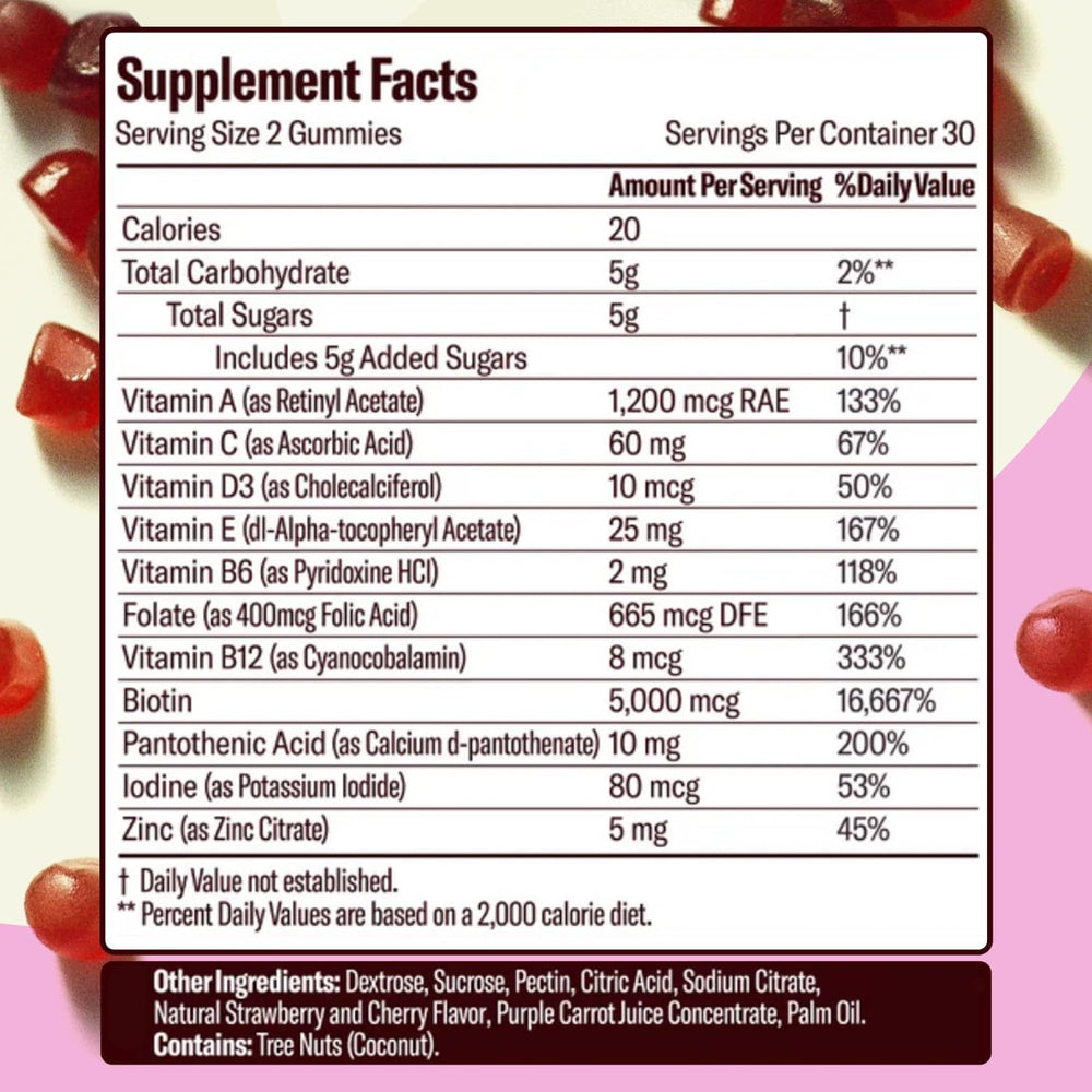 Paya Health cherry flavor gummy on desk inviting daily use.