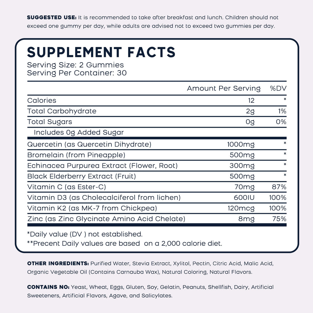 PAYAOCZ Quercetin Gummies being poured, ideal for on-the-go supplementation.