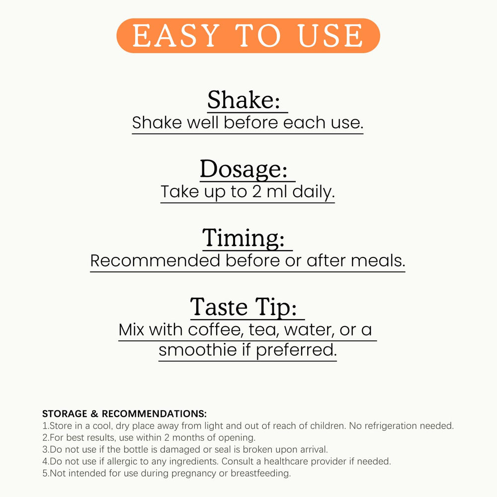 PAYAOCZ turmeric drops poured into a cup for quick blending.
