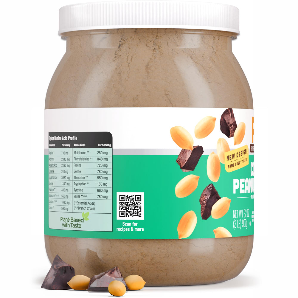 PB2 cocoa-swirl protein shake in blender for a tasty chocolate treat.