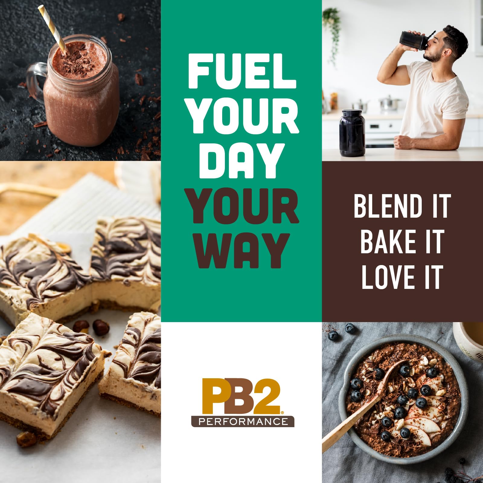 PB2 dairy-free protein shake in a glass, ideal post-workout.