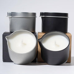 PD PRECIOUS DELIGHTS Relaxation Oil Candle doubles as a bath oil for a soothing soak.