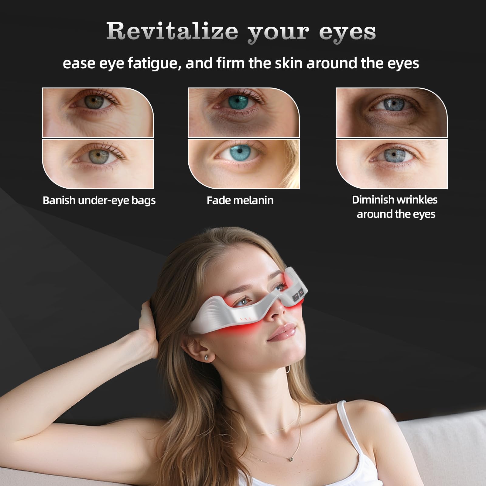 PDTVERA glasses strap included for secure, hands-free use during treatment.