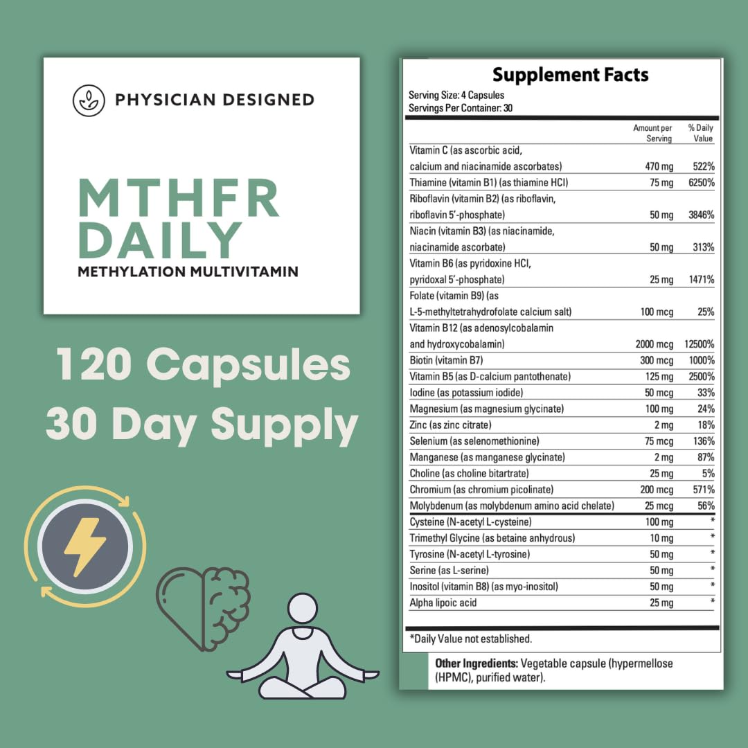 PD VARS MTHFR capsules highlight methylated vitamins for absorption