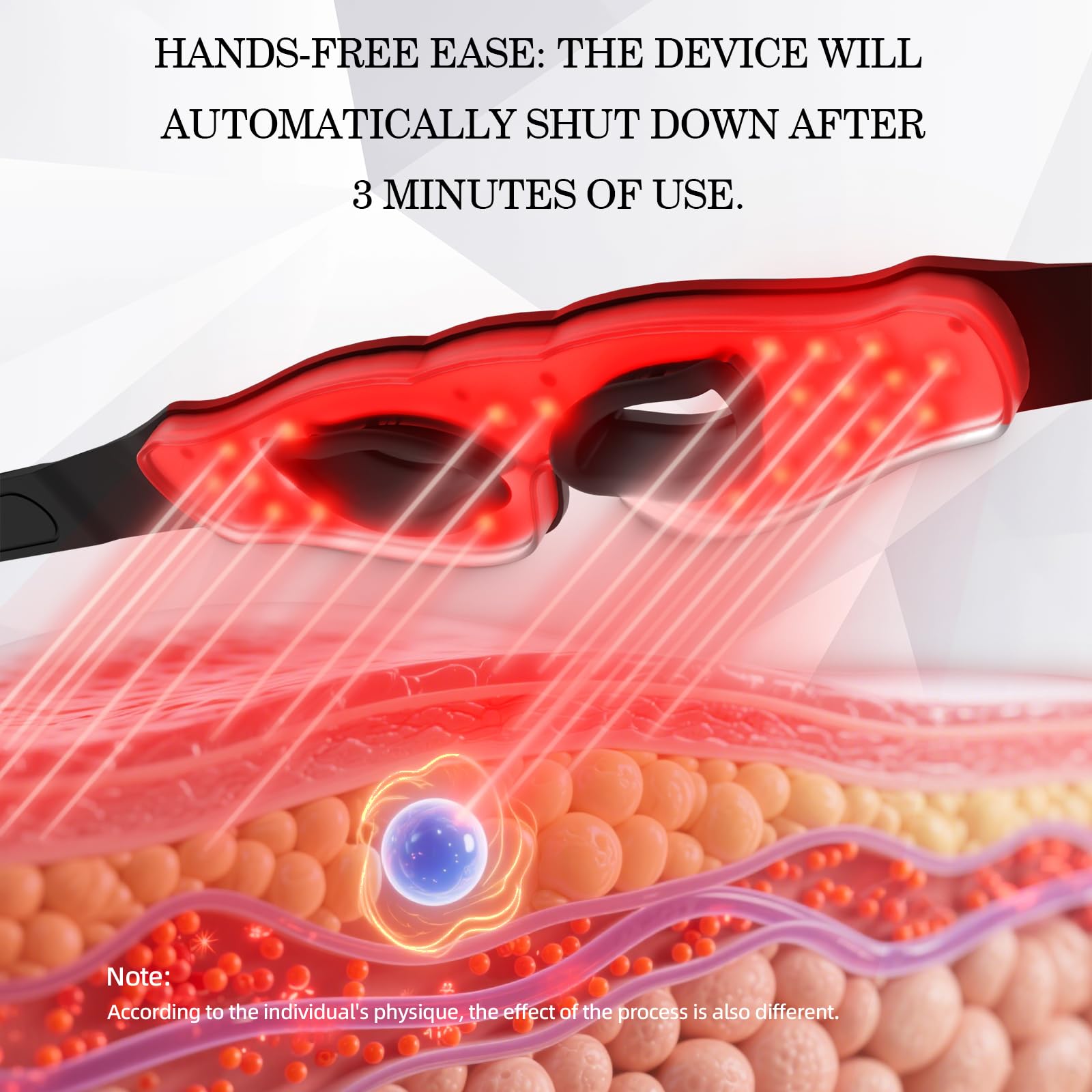 PDTVERA 3D surround design contouring softly to face for comfortable therapy.