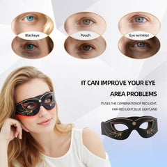 PDTVERA Red-Light Therapy Eyes demonstrates targeted wavelengths to brighten skin tone and relieve tired eyes.