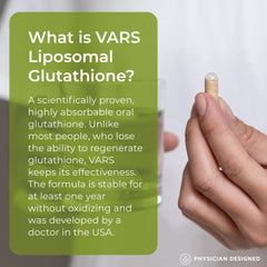 PD VARS glutathione capsules close-up showing odorless design