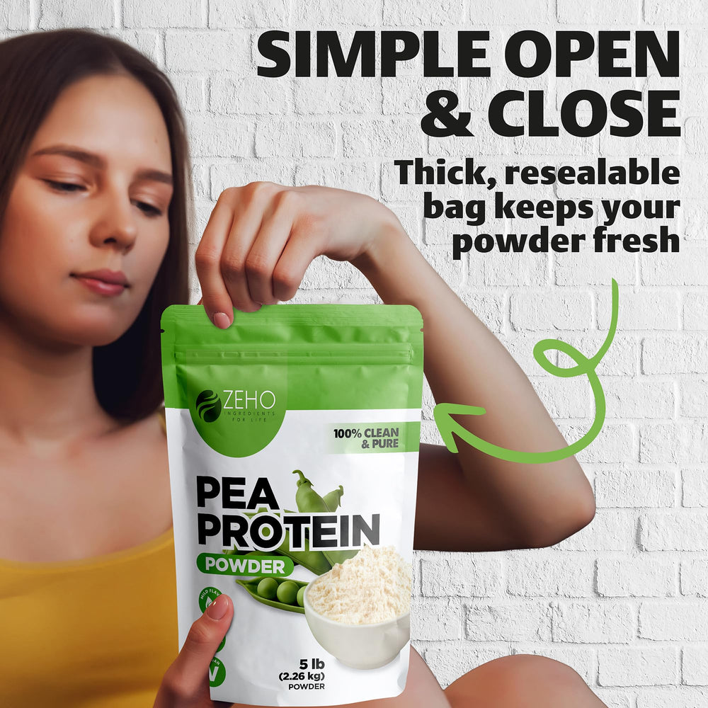 Pea Protein Powder mix in glass demonstrates smooth texture for shakes