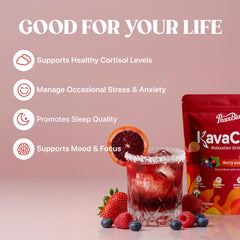 PEACEBLEND Supercalm drink ready in a glass for relaxation.