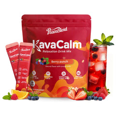 PEACEBLEND Supercalm packets close-up for easy daily calm.