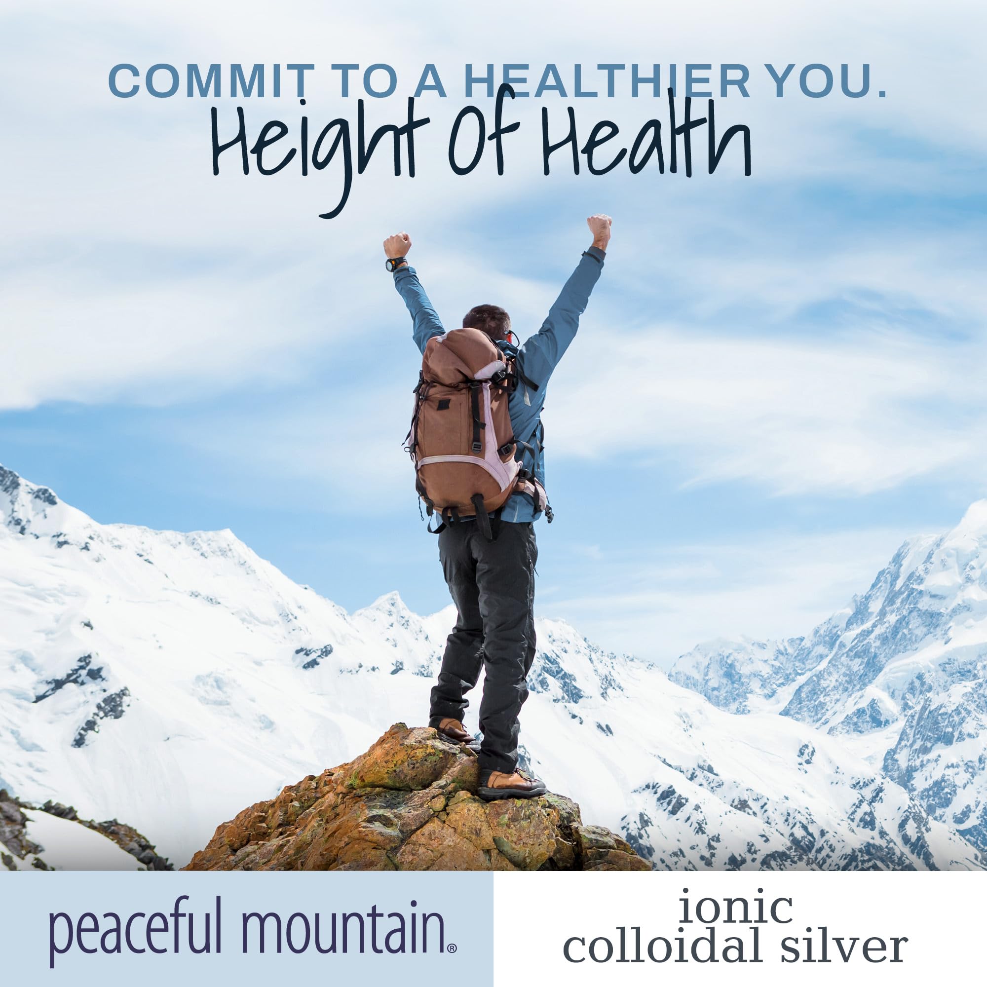 Peaceful Mountain silver pour demonstrates simple daily dosing.