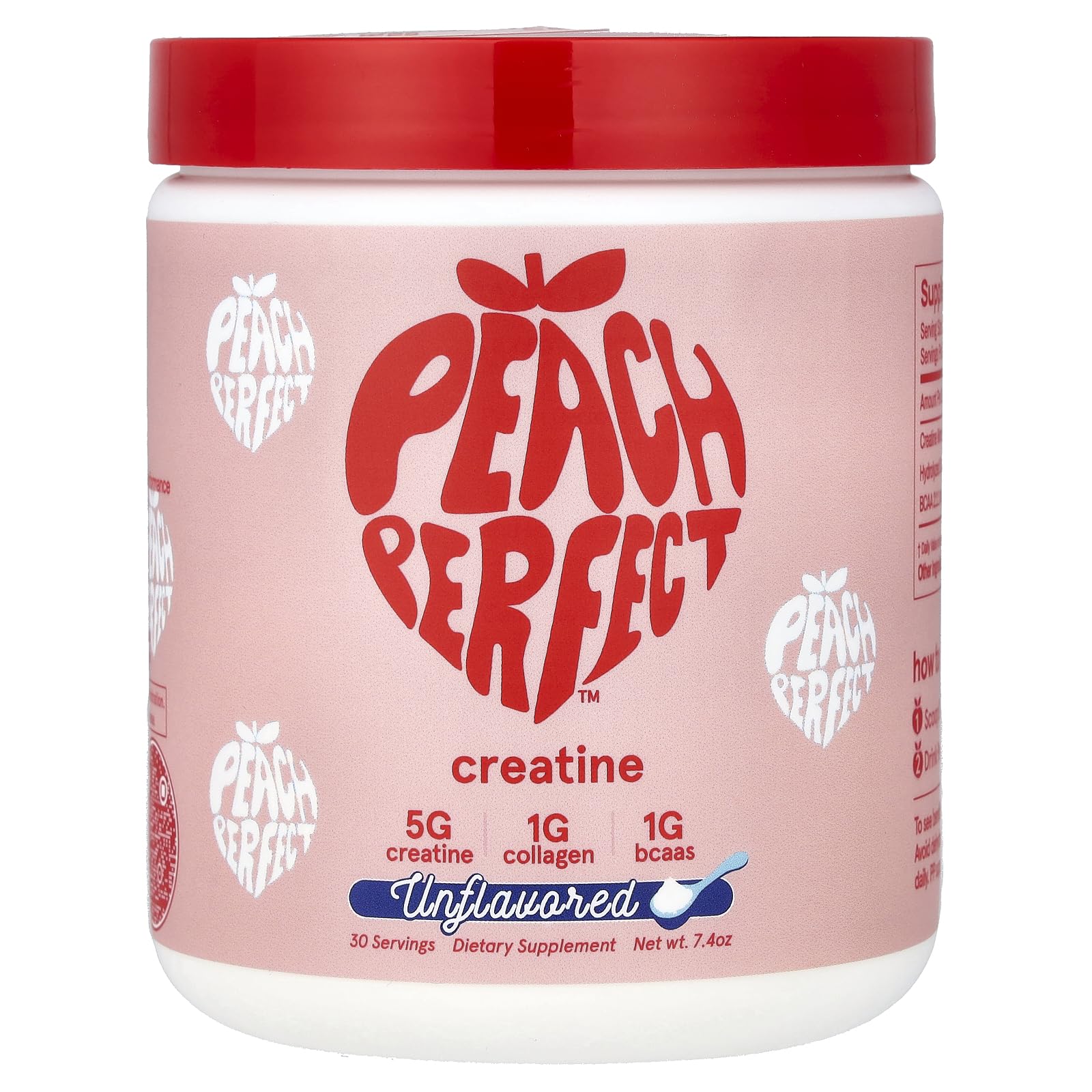 Peach Perfect Creatine Blend image showing glute-focused powder for workout support.
