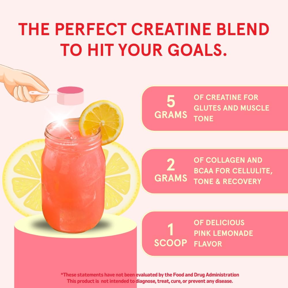 Collagen-infused Peach Perfect Creatine highlighting skin health benefits.