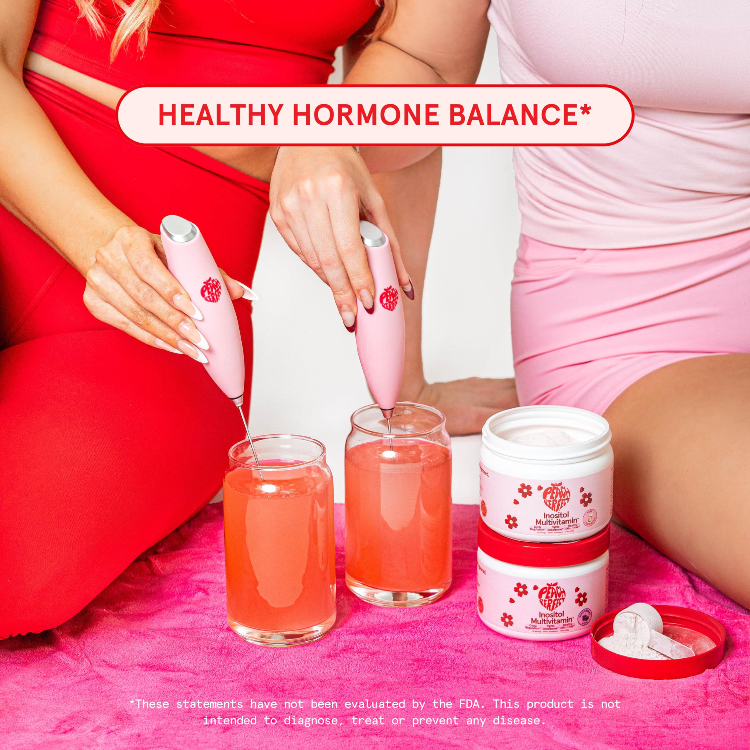 Peach Perfect daily dosage illustration with four capsules for consistency