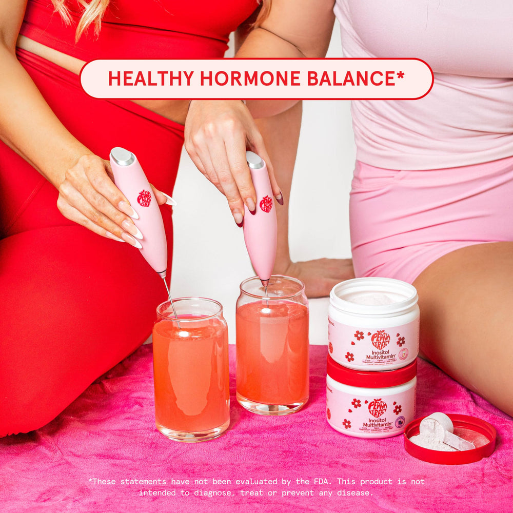 Peach Perfect daily dosage illustration with four capsules for consistency