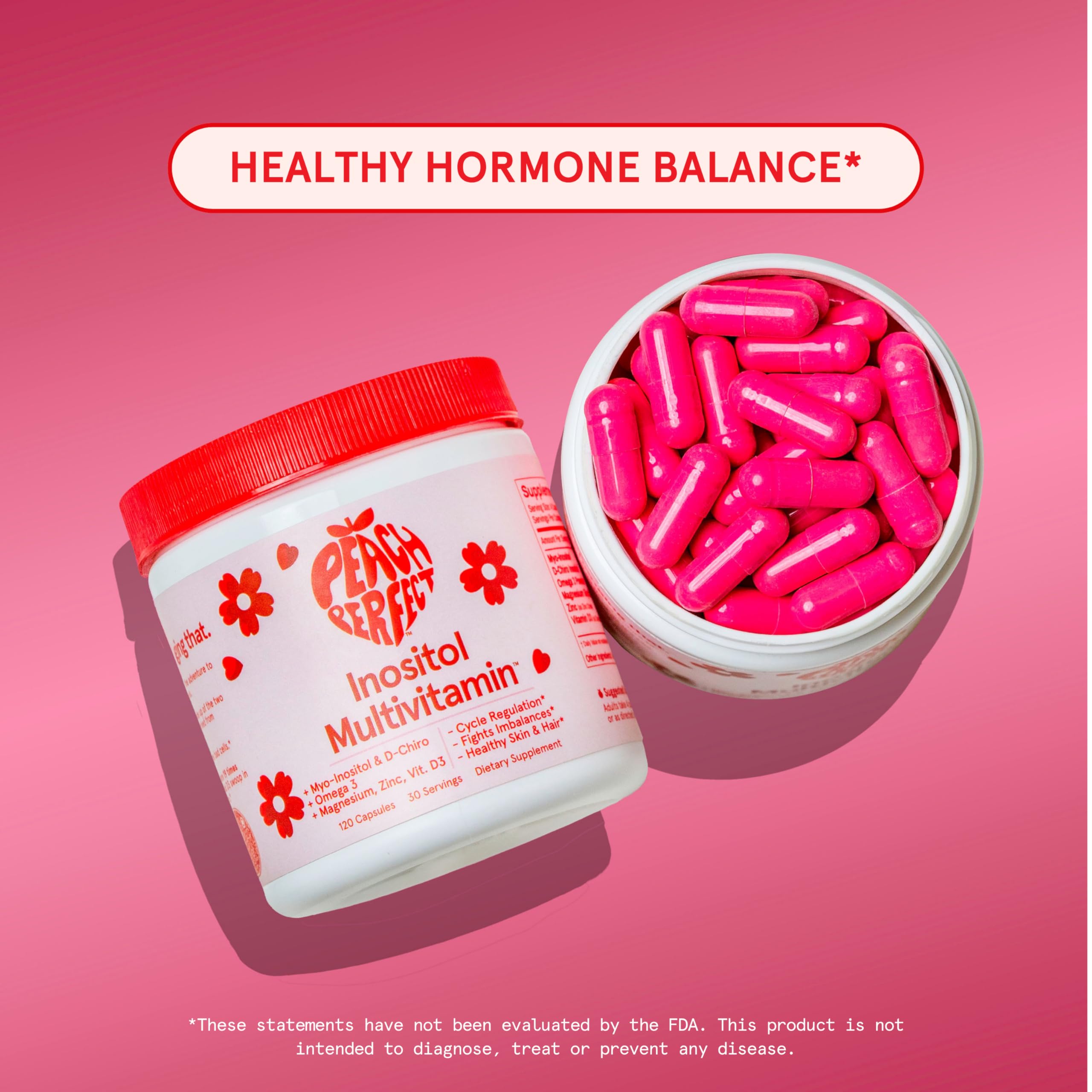 Peach Perfect vegan gluten-free labels indicate allergy-friendly formulation