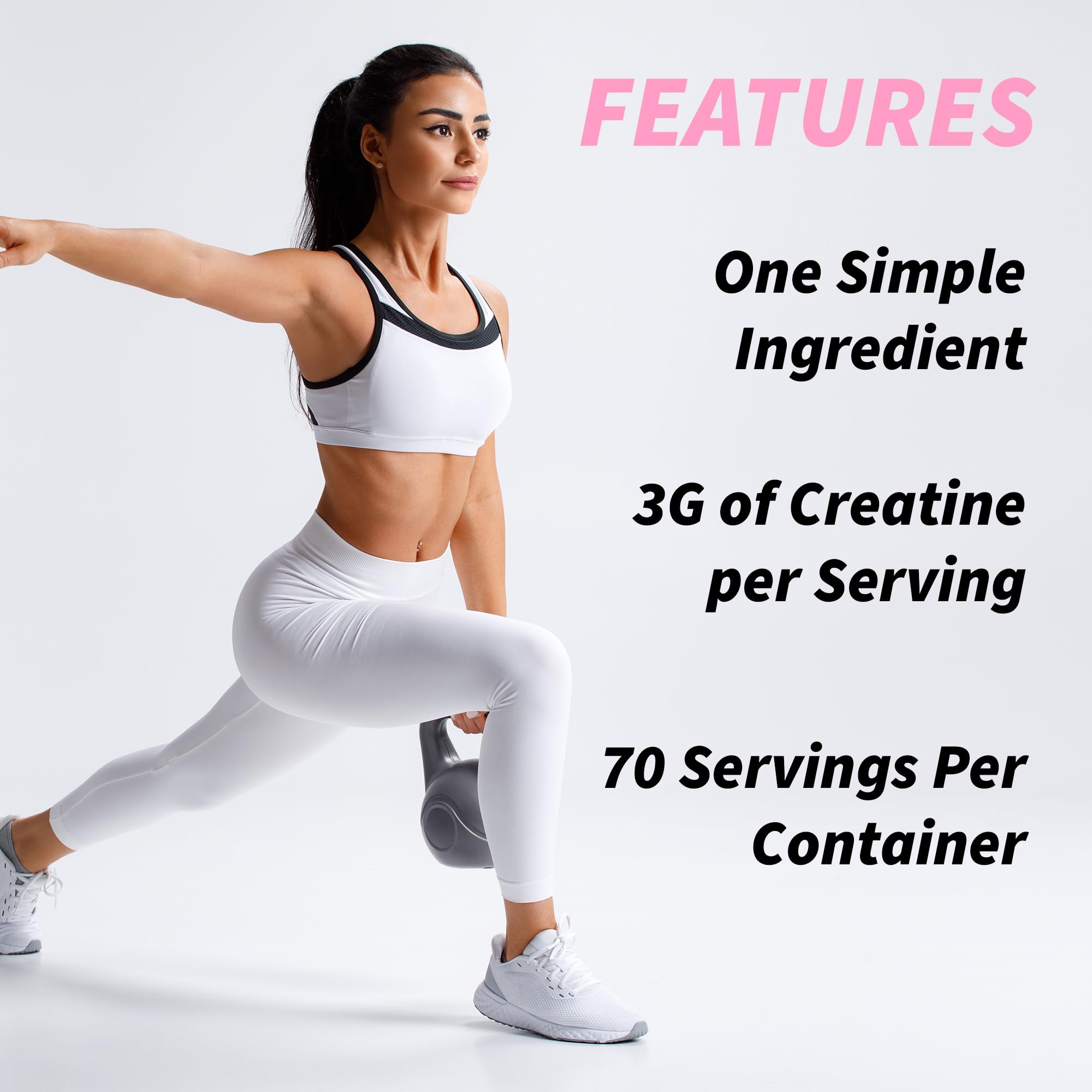 Close-up of vegan micronized creatine particles – pure, additive-free formula.