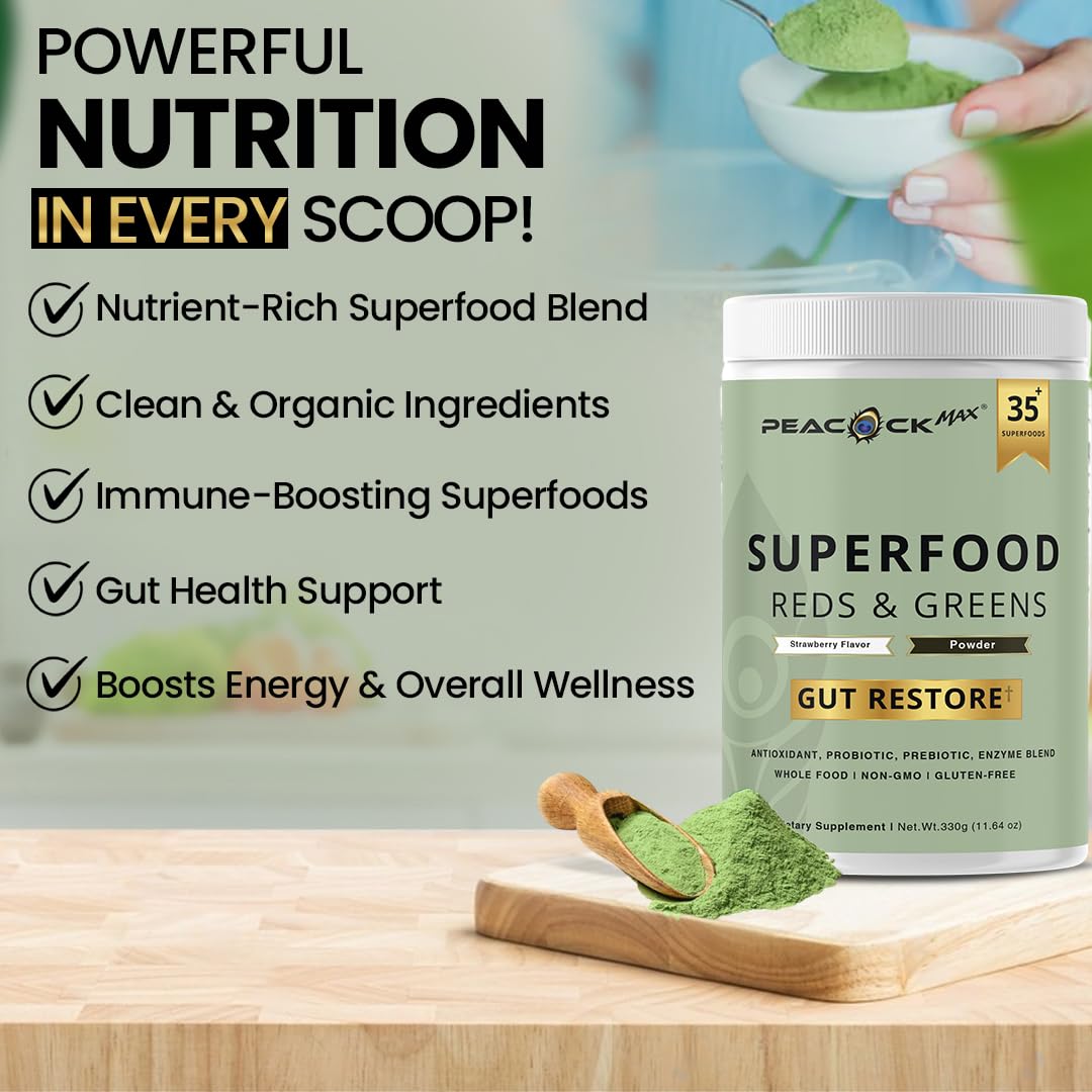 Peacock Max Ashwagandha adaptogens in the formula for energy balance.
