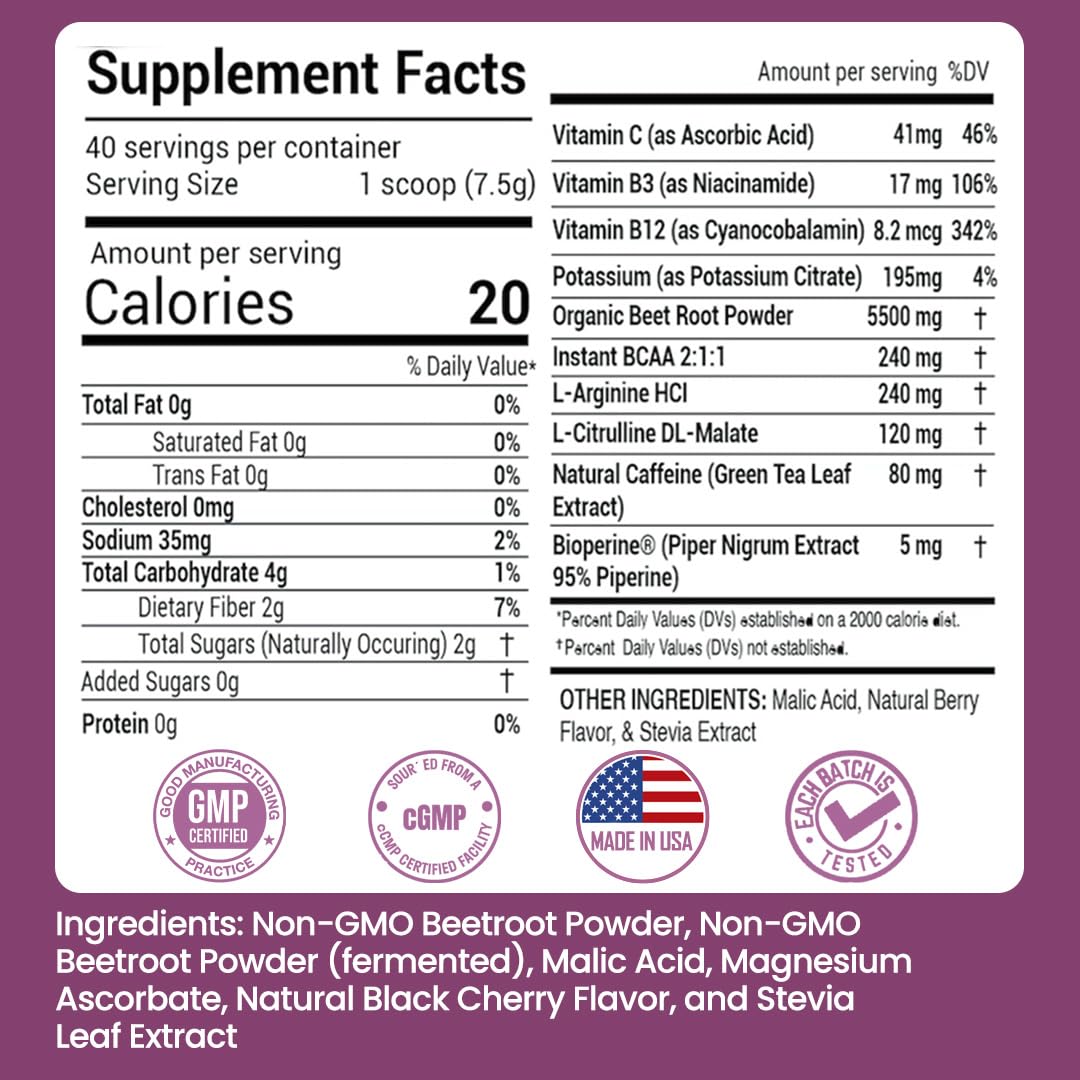 Peacock Max beet powder scoop in water, easy daily nutrition.