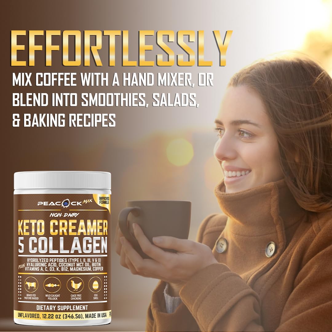 Peacock Max magnesium and B12 added for daily nutrient boost.