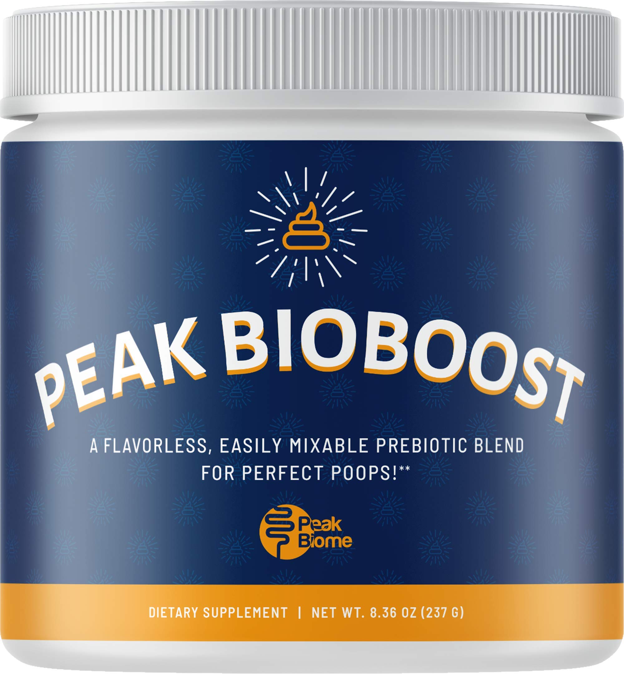 Peak BioBoost powder poured for daily gut support.