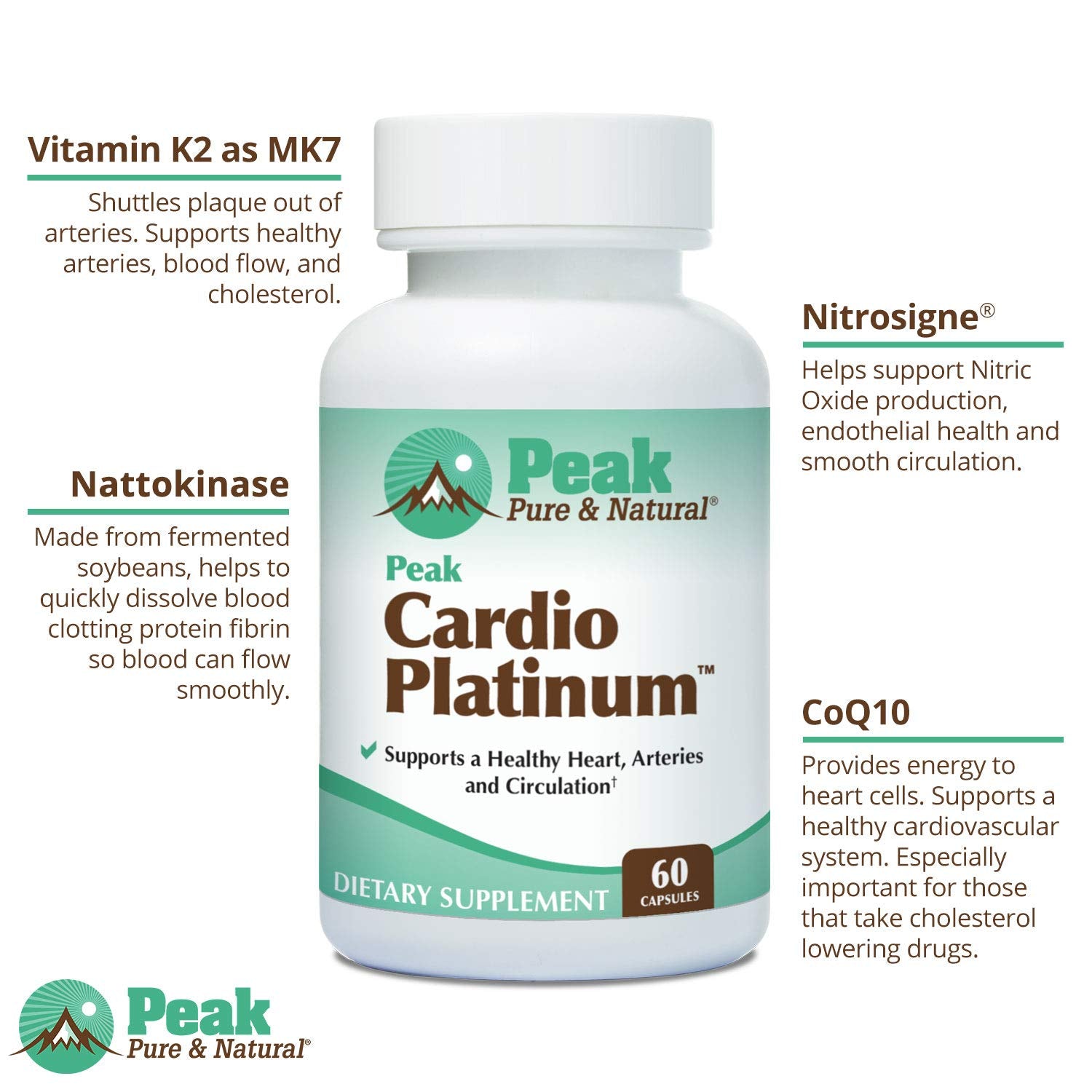 Peak Cardio Platinum two-bottle pack ideal for ongoing routine.