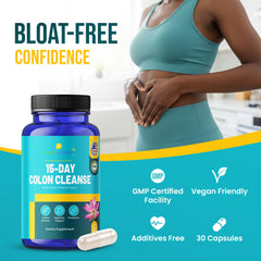 Peak Health 15 Day Colon Cleanse bottle back showing ingredients and directions.