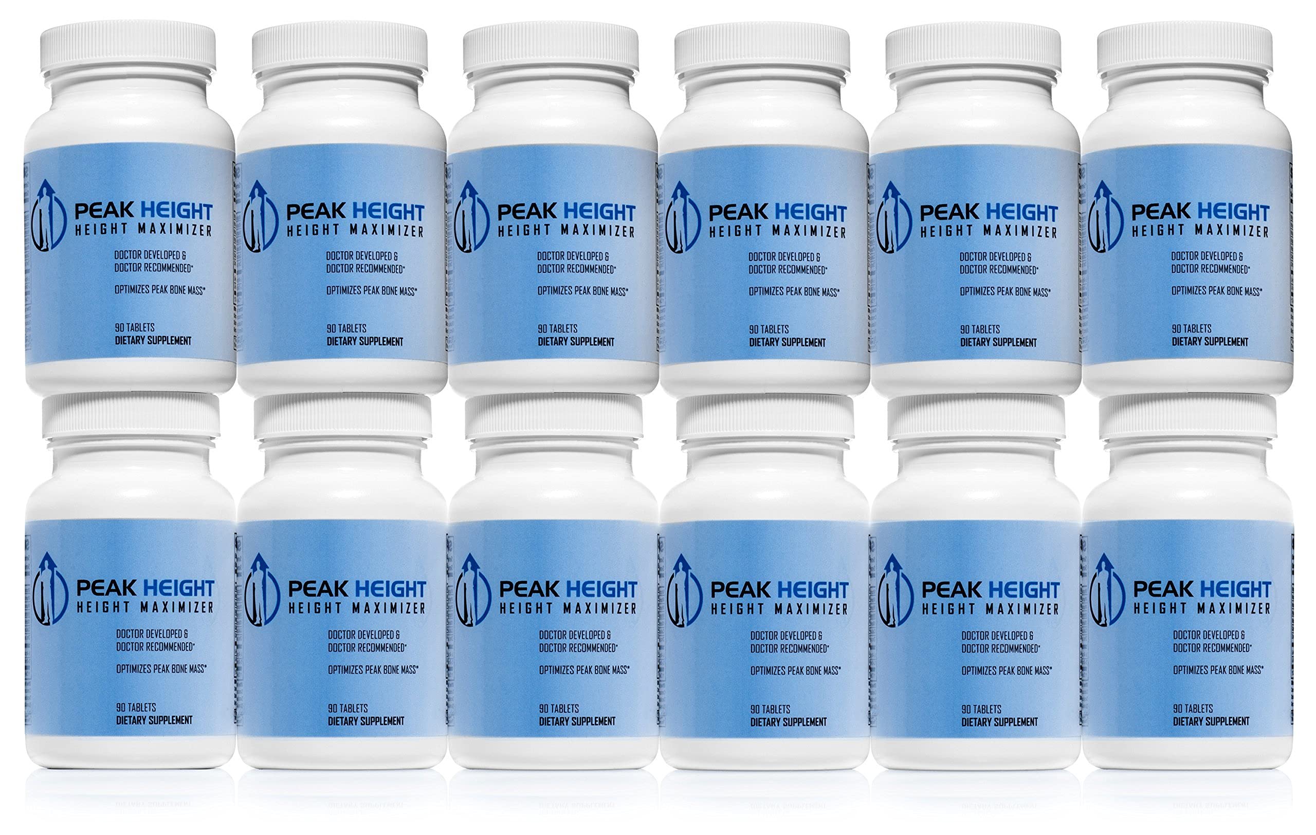 Peak Height Growth Supplement bottle shown for daily bone-support and height growth potential