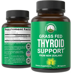 Peak Performance beef-thyroid-packaging shows ethical sourcing and easy-to-take capsules.
