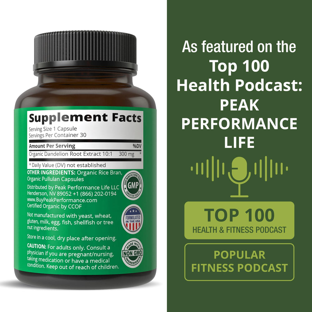 Peak Performance capsules in hand illustrate easy daily supplementation.