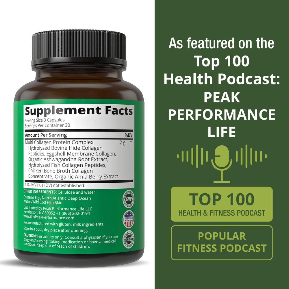 Peak Performance eggshell membrane collagen promoting natural cartilage support