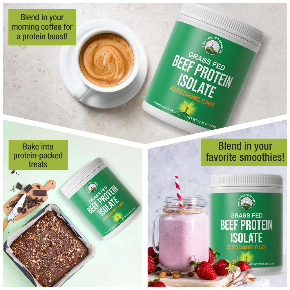 Peak Performance European-sourced grass-fed beef imagery underlines ethical farms and high-quality protein.