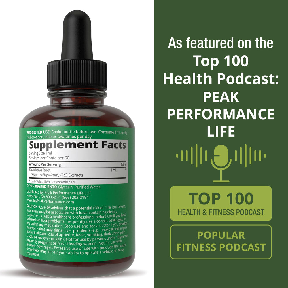 Ingredient list focus highlighting single herb kava root extract