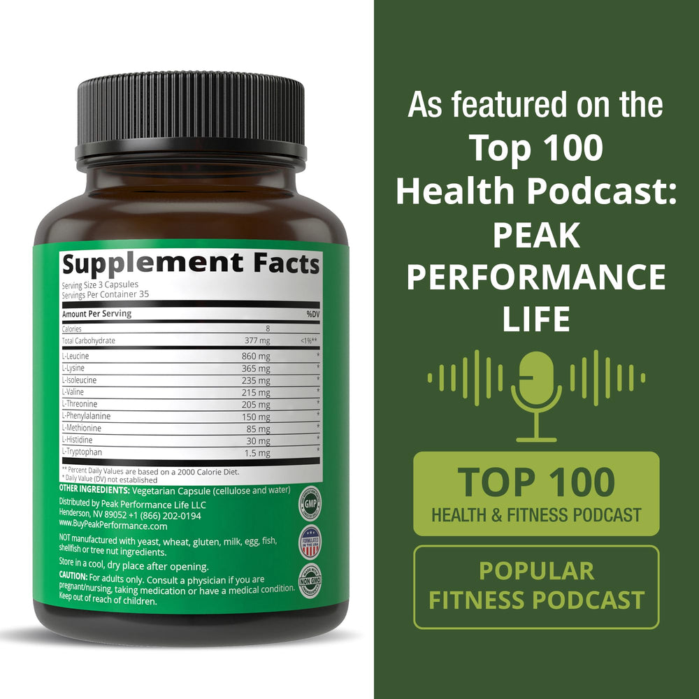 Peak Performance Vitamin Angels donation badge signifying 1-for-1 support for children.