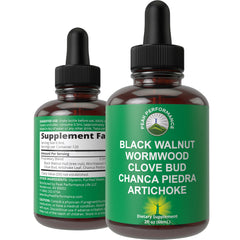 Peak Performance Wormwood bottle label for daily digestive wellness