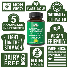 Peak Performance Wormwood Cleanse capsules demonstrate daily dosage convenience