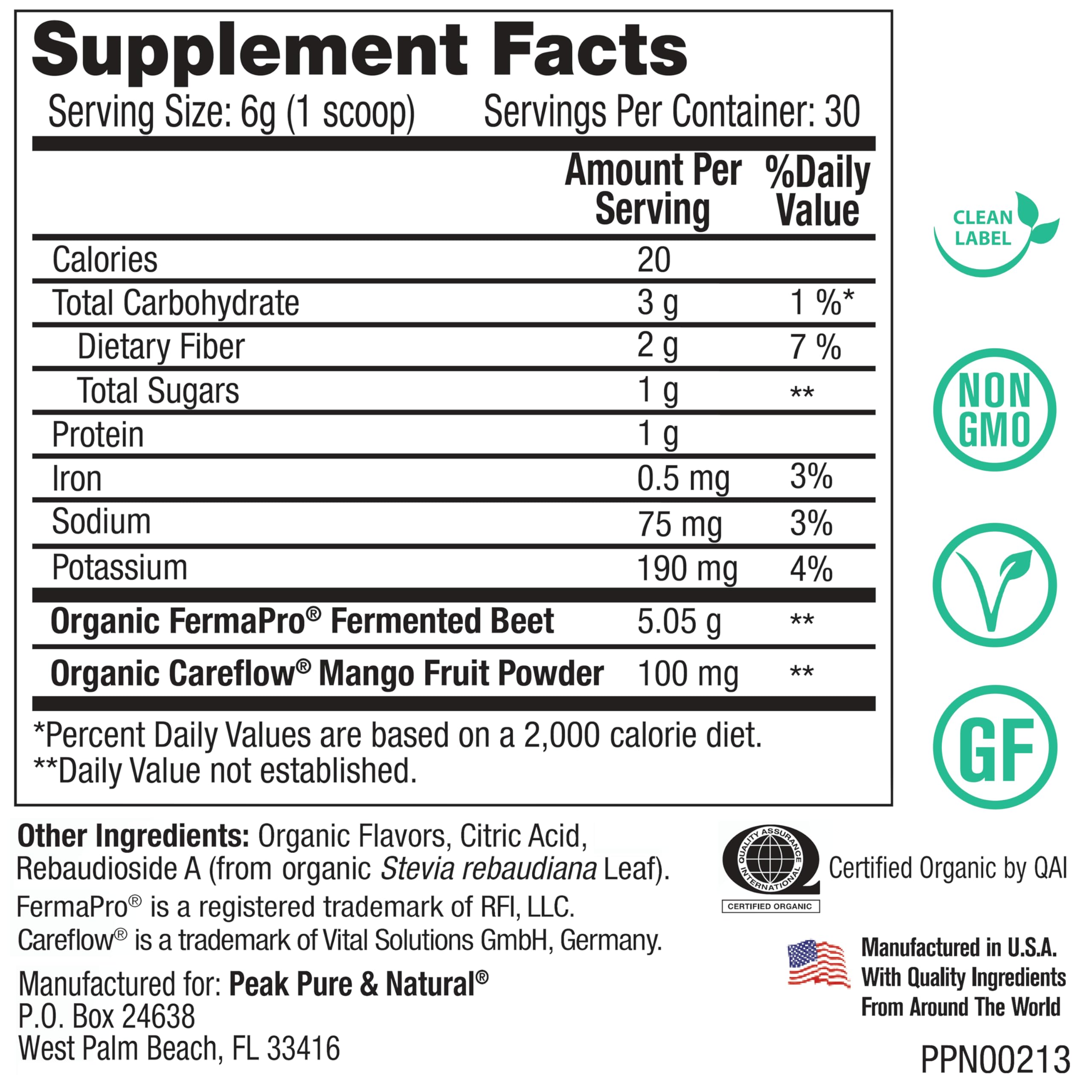 Fermented beet powder dispensing scoop highlighting higher nitrate bioavailability potential