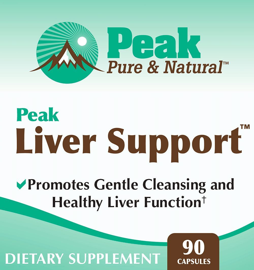 Peak Liver Support label close-up showing milk thistle blend for antioxidant-friendly support