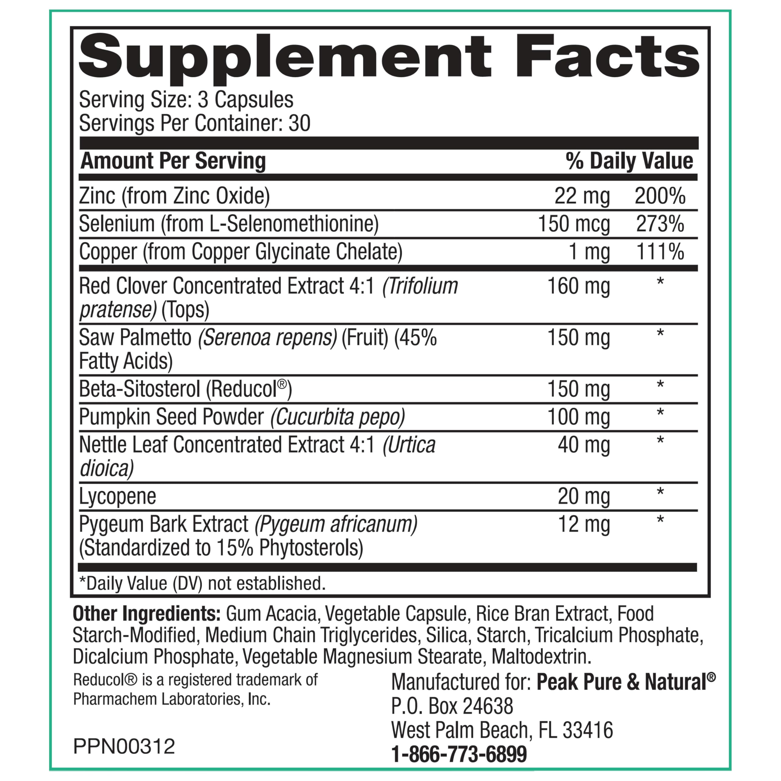 Peak Prostate Support tablets ready for daily use to support health