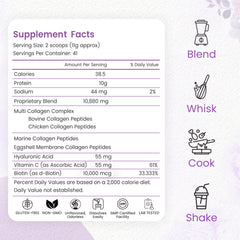 Peakhealth collagen scoop showing precise daily serving measurement