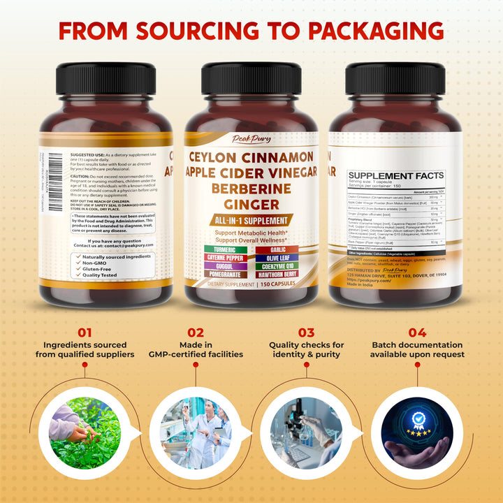 PEAKPURY bottle on pantry shelf demonstrating five-month supply convenience