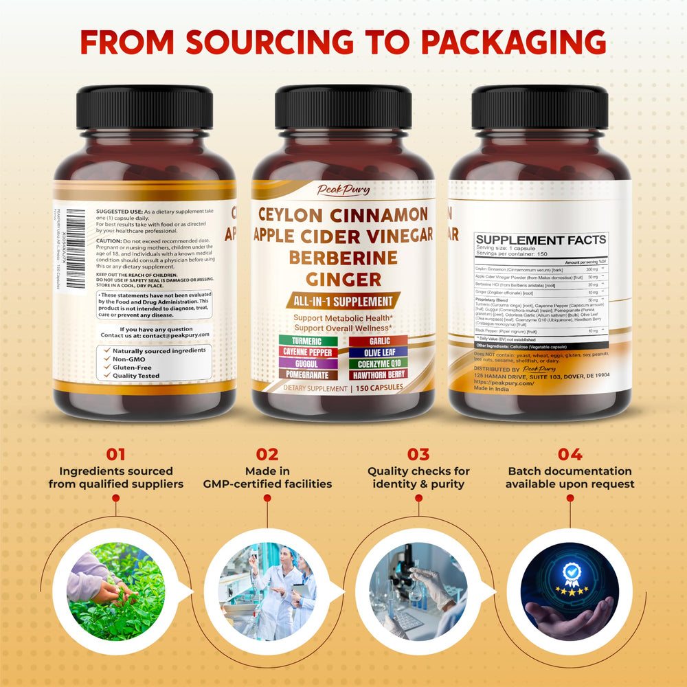 PEAKPURY bottle on pantry shelf demonstrating five-month supply convenience