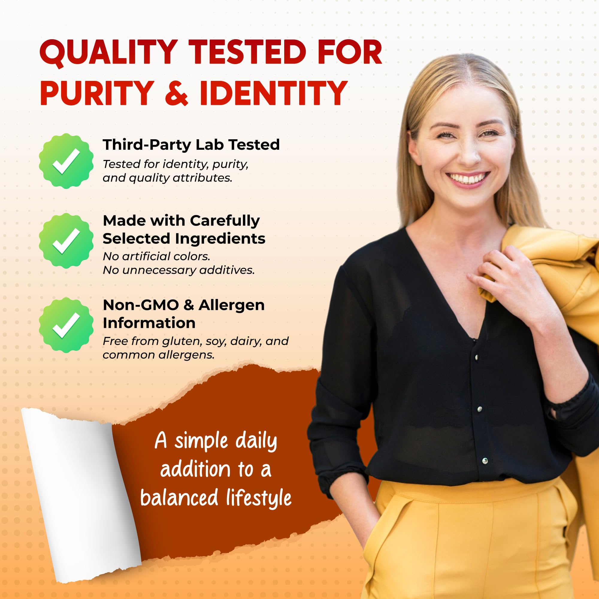 PEAKPURY lab certificates displayed to indicate quality and testing