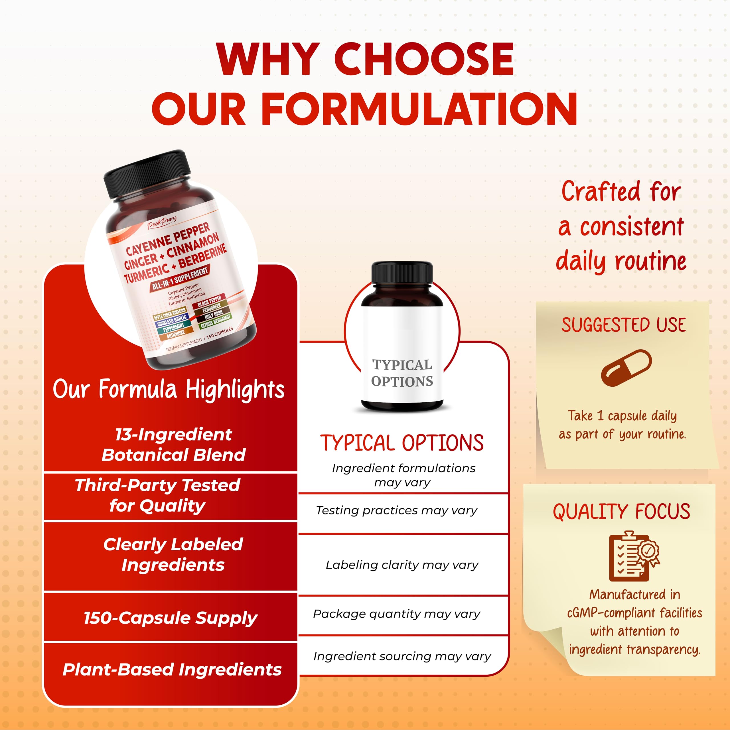 PEAKPURY odorless garlic blend closeup emphasizes natural, additive-free ingredients