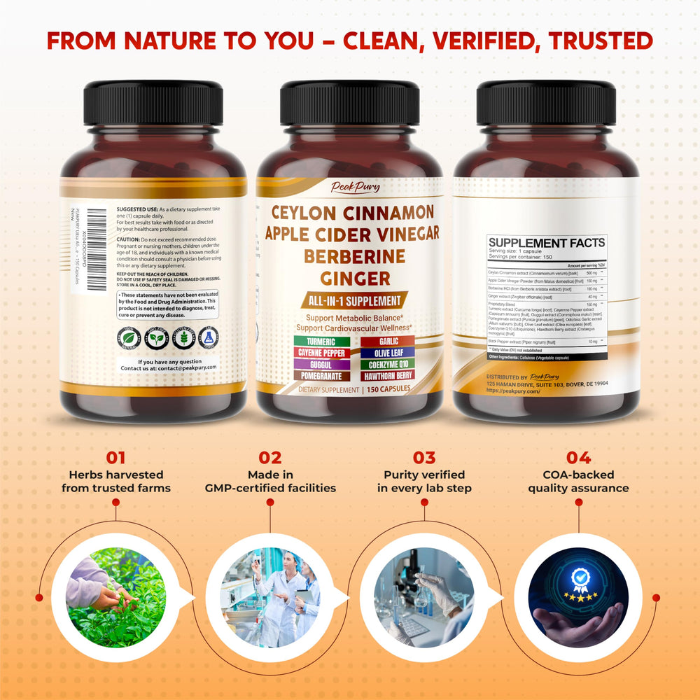 PEAKPURY GMP-certified facility backdrop signals reliable daily supplement production.
