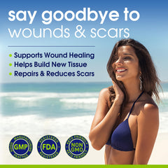 Peakright capsules close-up, convenient wound healing capsules.