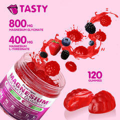 PeakVigor magnesium gummies close-up texture for easy, chewable daily use