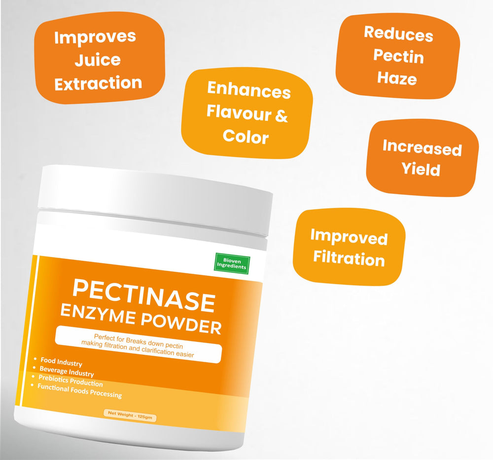 Pectinase Enzyme Powder enables juice recovery from fruit byproducts