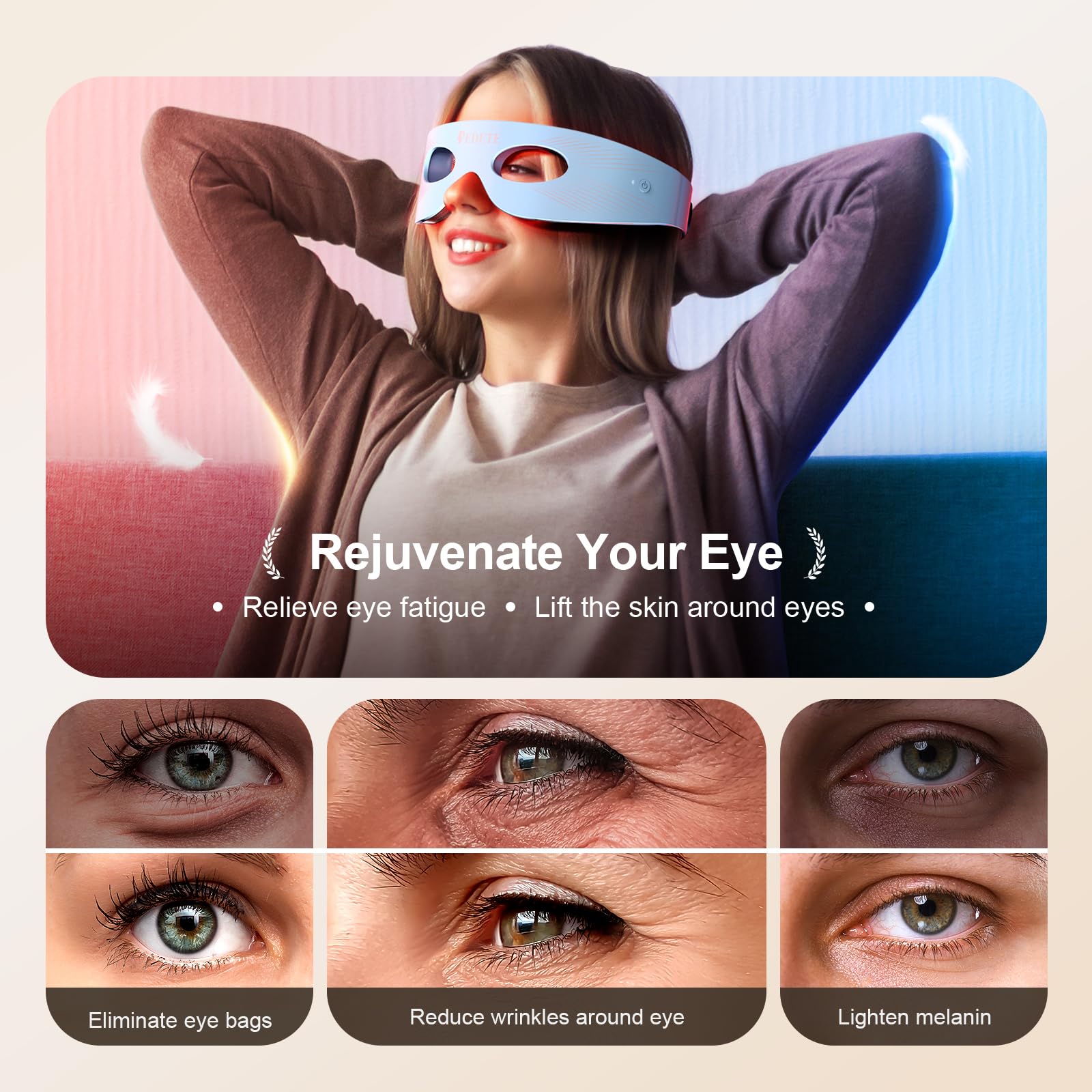 Pedete 3D fit surround design ensures full coverage around the eye area.